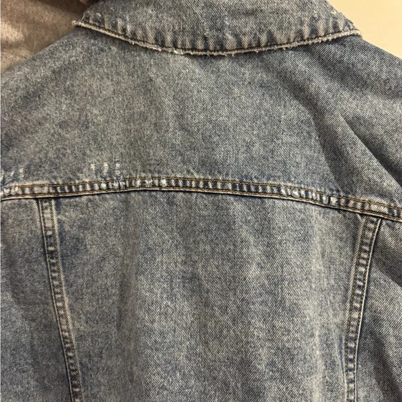 Veronica Beard Blue Denim Jacket with Gray Hoodie - Picture 7 of 7